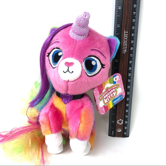 Rainbow Butterfly Unicorn Kitty - Unicorn Felicity Plush Stuffed Animals Toy 7” - Picture 3 of 3